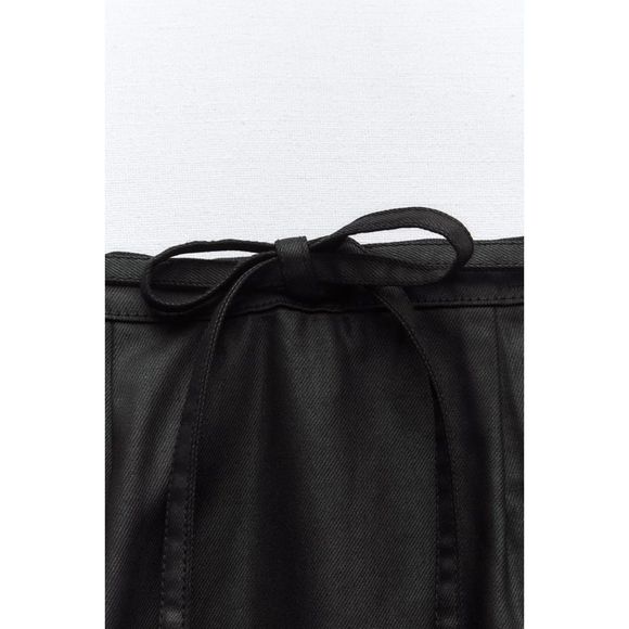 ZARA TRF COATED DENIM SKIRT - Picture 8 of 8